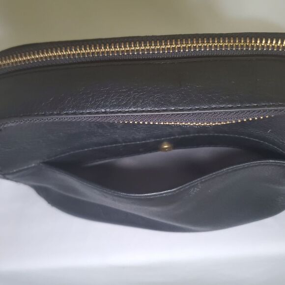 Fossil Crossbody Bag Women's Small Black Cream Animal Leopard Print Structured - Picture 12 of 13